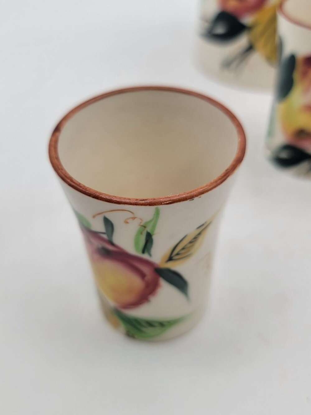 Vintage Nasco Hand-Painted Pitcher 3 Cup Set Floral Design Ceramic Made In Japan - Picture 3 of 16